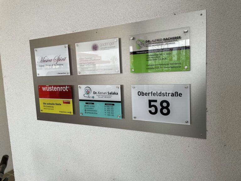 Beschriftung – Beschilderung 1