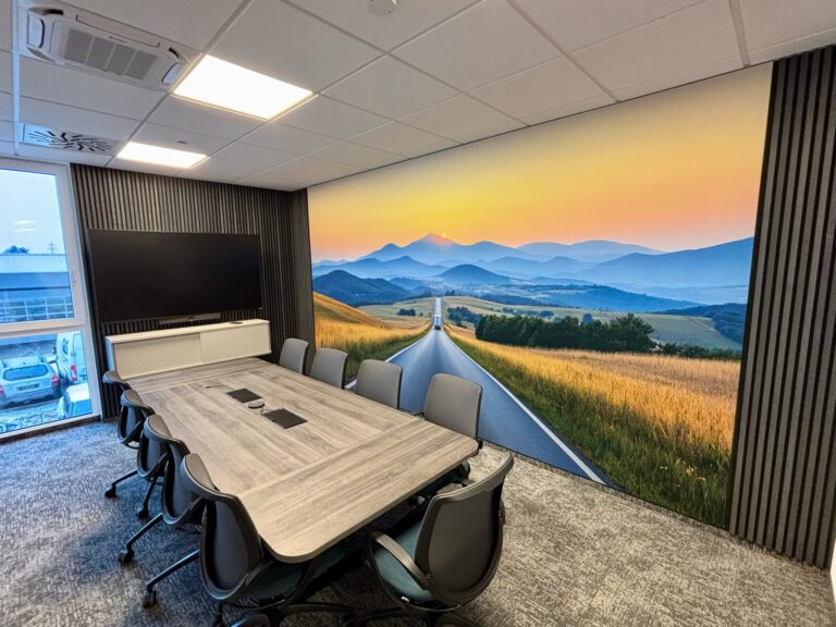 Großformatbild Spanrahmen Büro Raumhoch