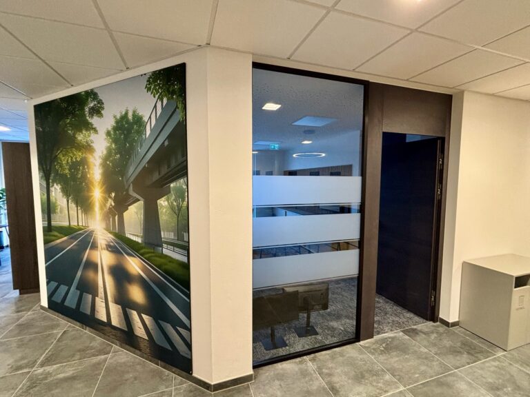 Wandbild Spanrahmen Gang Sichtschutzfolie Streifen