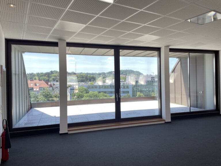 Sonnenschutzfolie Dachterrasse Linz von innen