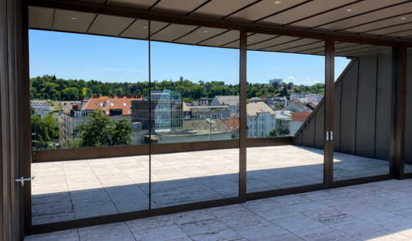 Sonnenschutzfolie Dachterrasse Linz