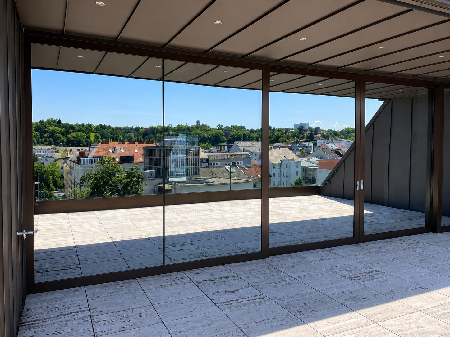 Sonnenschutzfolie Dachterrasse Linz